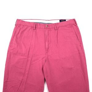 Polo Ralph Lauren Classic Fit Chino Pants Mens 36x32 Pink Brushed Cotton Twill